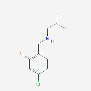 molecular formula C11H15BrClN B7937573 [(2-Bromo-4-chlorophenyl)methyl](2-methylpropyl)amine 
