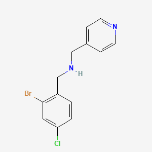 molecular formula C13H12BrClN2 B7937586 [(2-Bromo-4-chlorophenyl)methyl][(pyridin-4-yl)methyl]amine 