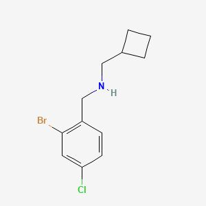 molecular formula C12H15BrClN B7937589 [(2-Bromo-4-chlorophenyl)methyl](cyclobutylmethyl)amine 