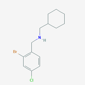 molecular formula C14H19BrClN B7937593 [(2-Bromo-4-chlorophenyl)methyl](cyclohexylmethyl)amine 