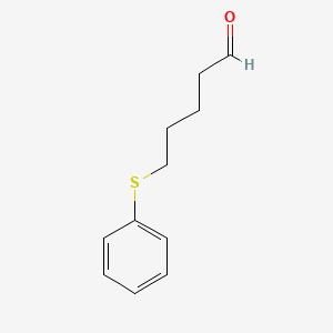 molecular formula C11H14OS B7937620 5-Phenylsulfanylpentanal 