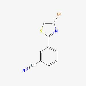 molecular formula C10H5BrN2S B7937630 3-(4-Bromothiazol-2-yl)benzonitrile 