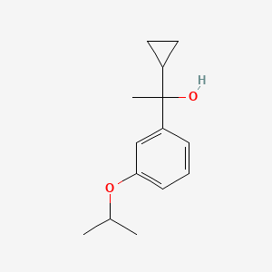 molecular formula C14H20O2 B7937632 1-Cyclopropyl-1-(3-isopropoxyphenyl)ethanol 