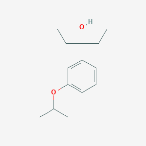 molecular formula C14H22O2 B7937657 3-(3-iso-Propoxyphenyl)-3-pentanol 