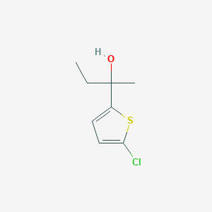 molecular formula C8H11ClOS B7937672 2-(5-Chlorothiophen-2-yl)butan-2-ol 