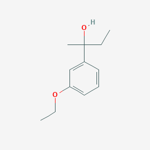 molecular formula C12H18O2 B7937682 2-(3-Ethoxyphenyl)-2-butanol 