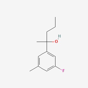 molecular formula C12H17FO B7937713 2-(3-Fluoro-5-methylphenyl)-2-pentanol 