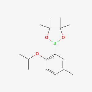 molecular formula C16H25BO3 B7937759 4,4,5,5-Tetramethyl-2-(5-methyl-2-propan-2-yloxy-phenyl)-1,3,2-dioxaborolane CAS No. 2121512-73-8
