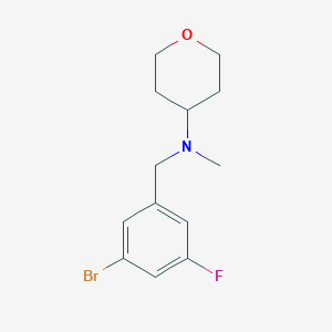 molecular formula C13H17BrFNO B7937774 N-(3-Bromo-5-fluorobenzyl)-N-methyltetrahydro-2H-pyran-4-amine 