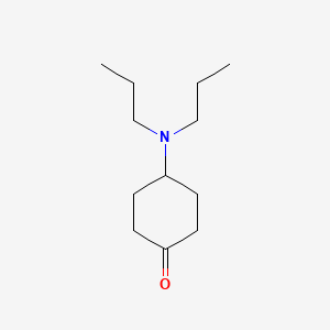 molecular formula C12H23NO B7937781 Cyclohexanone, 4-(dipropylamino)- CAS No. 106332-42-7