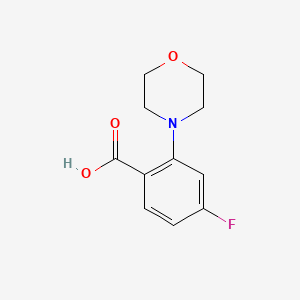 molecular formula C11H12FNO3 B7937810 4-Fluoro-2-morpholin-4-yl-benzoic acid 