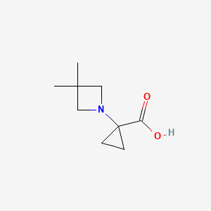 molecular formula C9H15NO2 B7937850 1-(3,3-Dimethylazetidin-1-yl)cyclopropanecarboxylic acid 