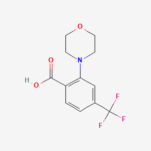 molecular formula C12H12F3NO3 B7937855 2-Morpholin-4-yl-4-(trifluoromethyl)benzoic acid 