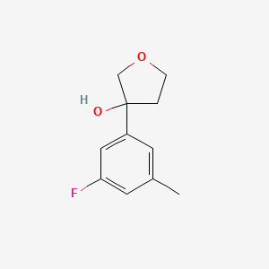 molecular formula C11H13FO2 B7937877 3-(3-Fluoro-5-methylphenyl)oxolan-3-ol 