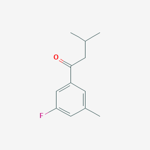 molecular formula C12H15FO B7937880 3,5'-Dimethyl-3'-fluorobutyrophenone 