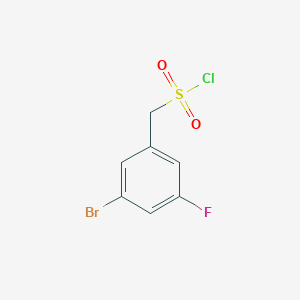 molecular formula C7H5BrClFO2S B7937899 (3-Bromo-5-fluorophenyl)methanesulfonyl chloride 