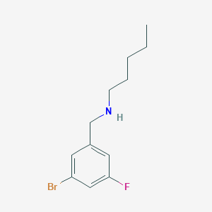 molecular formula C12H17BrFN B7937904 [(3-Bromo-5-fluorophenyl)methyl](pentyl)amine 
