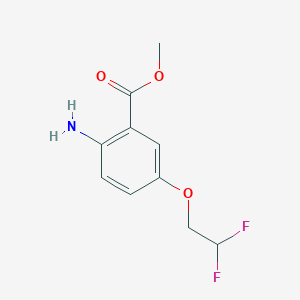 molecular formula C10H11F2NO3 B7937926 Methyl 2-amino-5-(2,2-difluoroethoxy)benzoate 
