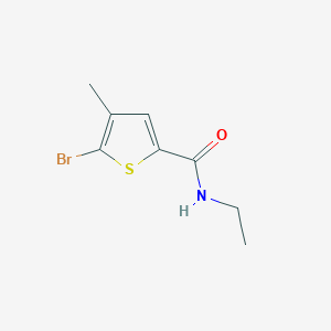molecular formula C8H10BrNOS B7937999 5-Bromo-N-ethyl-4-methylthiophene-2-carboxamide 