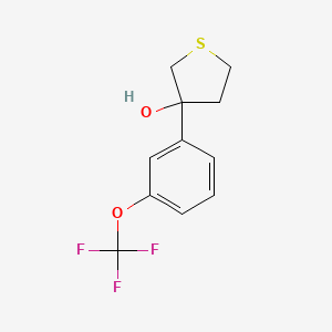 molecular formula C11H11F3O2S B7938011 3-[3-(Trifluoromethoxy)phenyl]thiolan-3-ol 