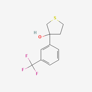 molecular formula C11H11F3OS B7938015 3-[3-(Trifluoromethyl)phenyl]thiolan-3-ol 