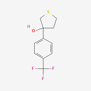molecular formula C11H11F3OS B7938022 3-[4-(Trifluoromethyl)phenyl]thiolan-3-ol 