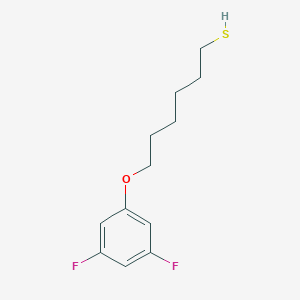 molecular formula C12H16F2OS B7938075 6-(3,5-Difluorophenoxy)hexane-1-thiol 