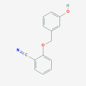 molecular formula C14H11NO2 B7938115 2-((3-Hydroxybenzyl)oxy)benzonitrile 