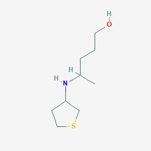 molecular formula C9H19NOS B7938130 4-((Tetrahydrothiophen-3-yl)amino)pentan-1-ol 