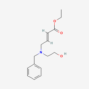 molecular formula C15H21NO3 B7938153 (E)-Ethyl 4-(benzyl(2-hydroxyethyl)amino)but-2-enoate 