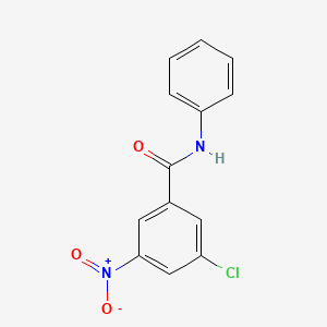 molecular formula C13H9ClN2O3 B7938179 3-Chloro-5-nitro-N-phenylbenzamide 