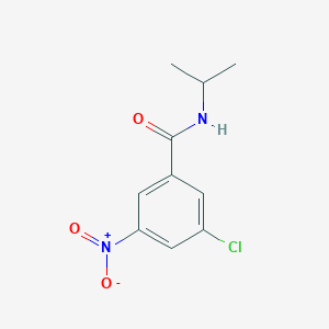molecular formula C10H11ClN2O3 B7938190 3-Chloro-5-nitro-n-(propan-2-yl)benzamide 