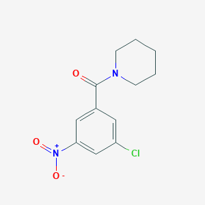 molecular formula C12H13ClN2O3 B7938198 1-(3-Chloro-5-nitrobenzoyl)piperidine 