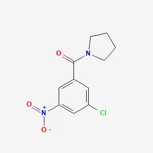 molecular formula C11H11ClN2O3 B7938205 1-(3-Chloro-5-nitrobenzoyl)pyrrolidine 