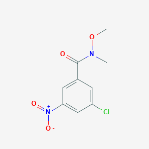molecular formula C9H9ClN2O4 B7938215 3-Chloro-N-methoxy-N-methyl-5-nitrobenzamide 