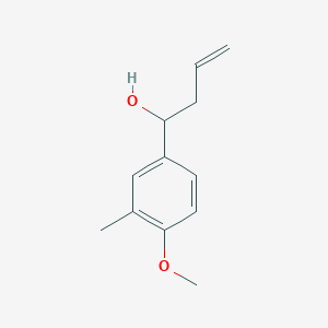 molecular formula C12H16O2 B7938248 4-(4-Methoxy-3-methylphenyl)-1-buten-4-ol 