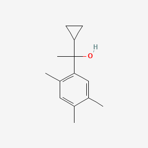 molecular formula C14H20O B7938263 1-Cyclopropyl-1-(2,4,5-trimethylphenyl)ethan-1-ol 