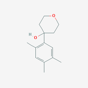 molecular formula C14H20O2 B7938271 4-(2,4,5-Trimethylphenyl)oxan-4-ol 