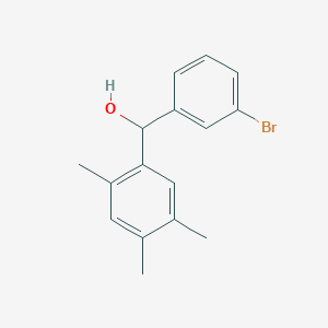 molecular formula C16H17BrO B7938277 (3-Bromophenyl)(2,4,5-trimethylphenyl)methanol 