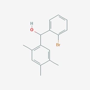 molecular formula C16H17BrO B7938282 (2-Bromophenyl)(2,4,5-trimethylphenyl)methanol 