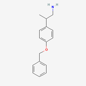 molecular formula C16H19NO B7938295 2-(4-Phenylmethoxyphenyl)propan-1-amine 