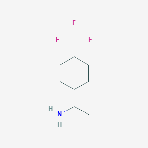 molecular formula C9H16F3N B7938298 1-[4-(Trifluoromethyl)cyclohexyl]ethan-1-amine 