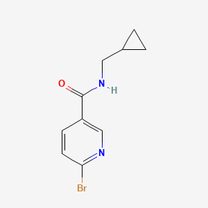 molecular formula C10H11BrN2O B7938329 6-Bromo-N-cyclopropylmethyl-nicotinamide 