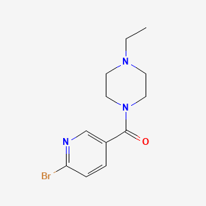 molecular formula C12H16BrN3O B7938332 1-(6-Bromopyridine-3-carbonyl)-4-ethylpiperazine 