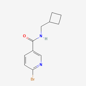 molecular formula C11H13BrN2O B7938336 6-Bromo-N-cyclobutylmethyl-nicotinamide 