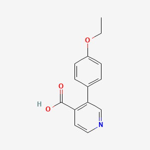molecular formula C14H13NO3 B7938369 3-(4-Ethoxyphenyl)isonicotinic acid 