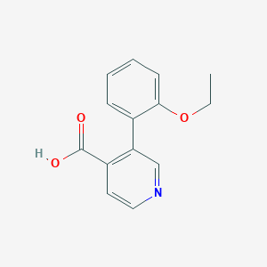 molecular formula C14H13NO3 B7938375 3-(2-Ethoxyphenyl)isonicotinic acid 
