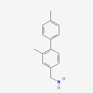 molecular formula C15H17N B7938388 [3-Methyl-4-(4-methylphenyl)phenyl]methanamine 