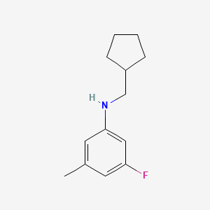 molecular formula C13H18FN B7938419 N-(Cyclopentylmethyl)-3-fluoro-5-methylaniline 