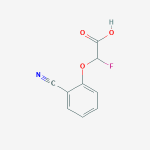 molecular formula C9H6FNO3 B7938453 2-(2-Cyanophenoxy)-2-fluoroacetic acid 
